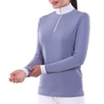thumbnail image 1 of Equine Couture Ladies IceFill Sun Shirt-Tempest Blue-XXL, 1 of 11