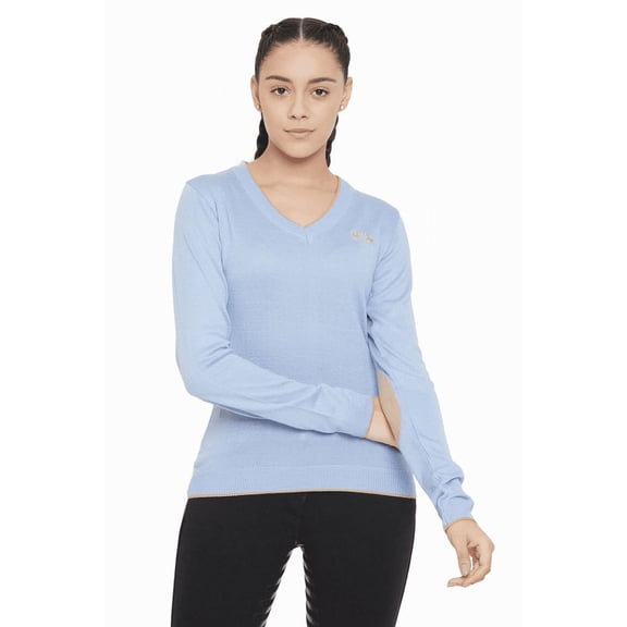 Equine Couture Morgan V-Neck Sweater BABY BLUE XXXL