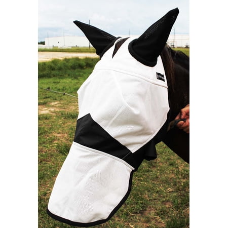 Equine Horse Light Weight Fly Mask Summer Spring Airflow Mesh Nose 73201N