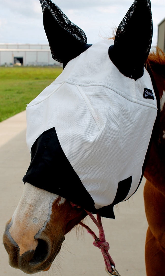 CHALLENGER Masque anti-mouches pour cheval équin été printemps Airflow