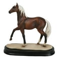 thumbnail image 1 of Equine Pride Flaxen Chestnut Horse With Fair Mane And Tail Figurine On Base, 1 of 10