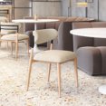 thumbnail image 1 of Equinox Armless Dining Chair Oyster Gray & Natural Dining Chair, Modern Style, Faux wood steel leg, Steel, Indoor Dining, 1 of 15
