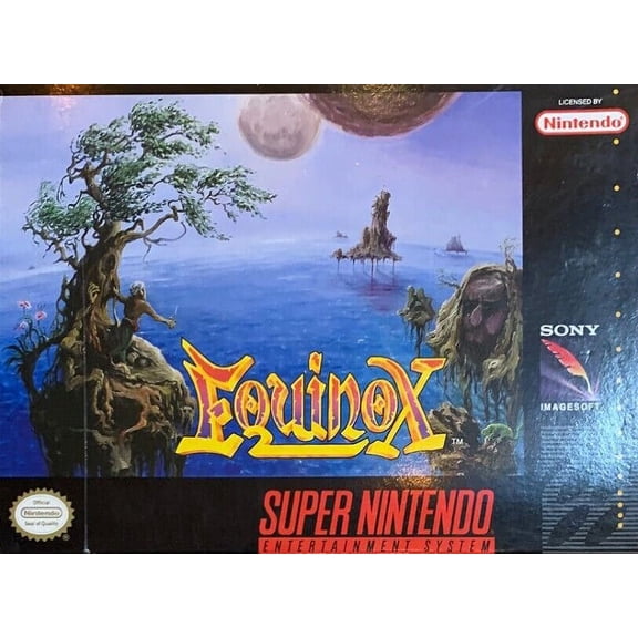 Restored Equinox Super Nintendo SNES Physical Role-Playing Game