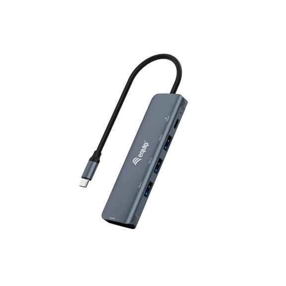 Equip 133487 USB-C 5-in-1 Multifunctional Adapter, HDMI, USB 3.2 Gen1, 100W USB PD