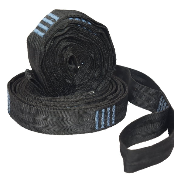 Equip Adjustable Outdoor Black Polyester Hammock Tree Straps