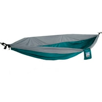 Equip Lightweight Portable Nylon Hammock, 1 Person Turquoise and Gray, Open Size 116" L x 59" W