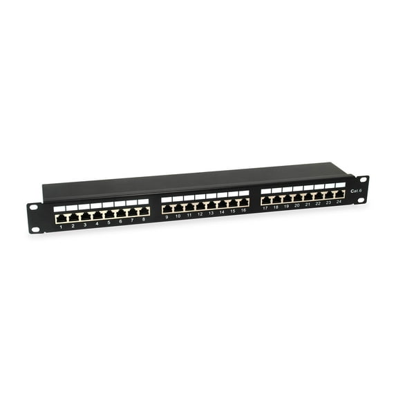 Equip Patch Panel 24 x RJ45 Cat6 19 Inches 1HE Grey