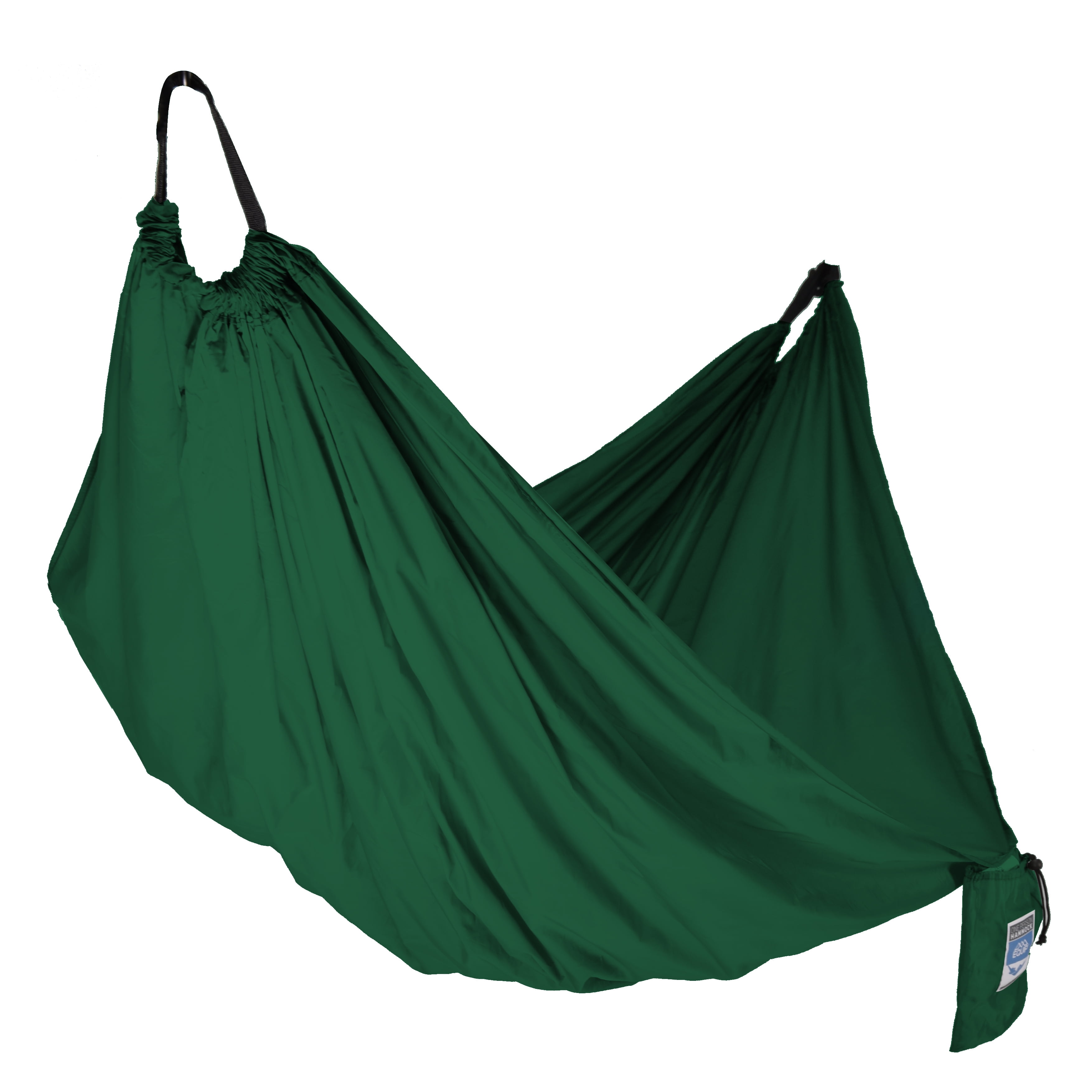 Equip Single Panel Solid Nylon Lightweight Portable Camping Hammock, 1 Person Green, Hammock Open Size 116" L x 59" W