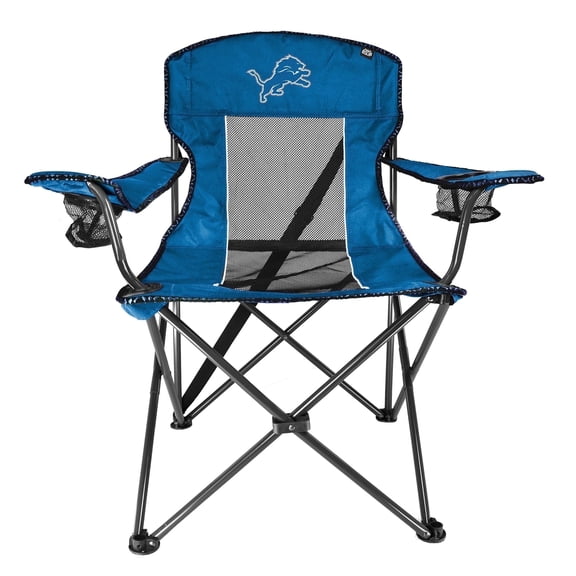 Equip Tailback Chairs Detroit Lions Collapsible Camping Chairs with Carry Bag, Blue, Solid Print