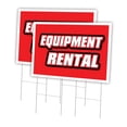 thumbnail image 1 of Equipment Rental 2 Pack Of 24" x 36" Yard Sign & Stake | Advertise Your Business | Stake Included Image On Both Sides | Made in The USA, 1 of 3