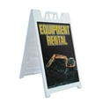 thumbnail image 1 of Equipment Rental 24" x 36" Double Sided A-Frame Sidewalk Sign Includes 2 Installed Decals Foldable Portable White Signicade Sandwich Board Construction Tools Professional Services, 1 of 6