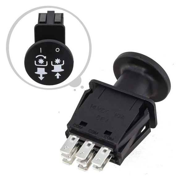 Equipment Repair Black Blade Clutch Switch 8 Terminal Design 7.7 * 4.3 * 3.8cm Operates At 9-16VDC Secure Connection