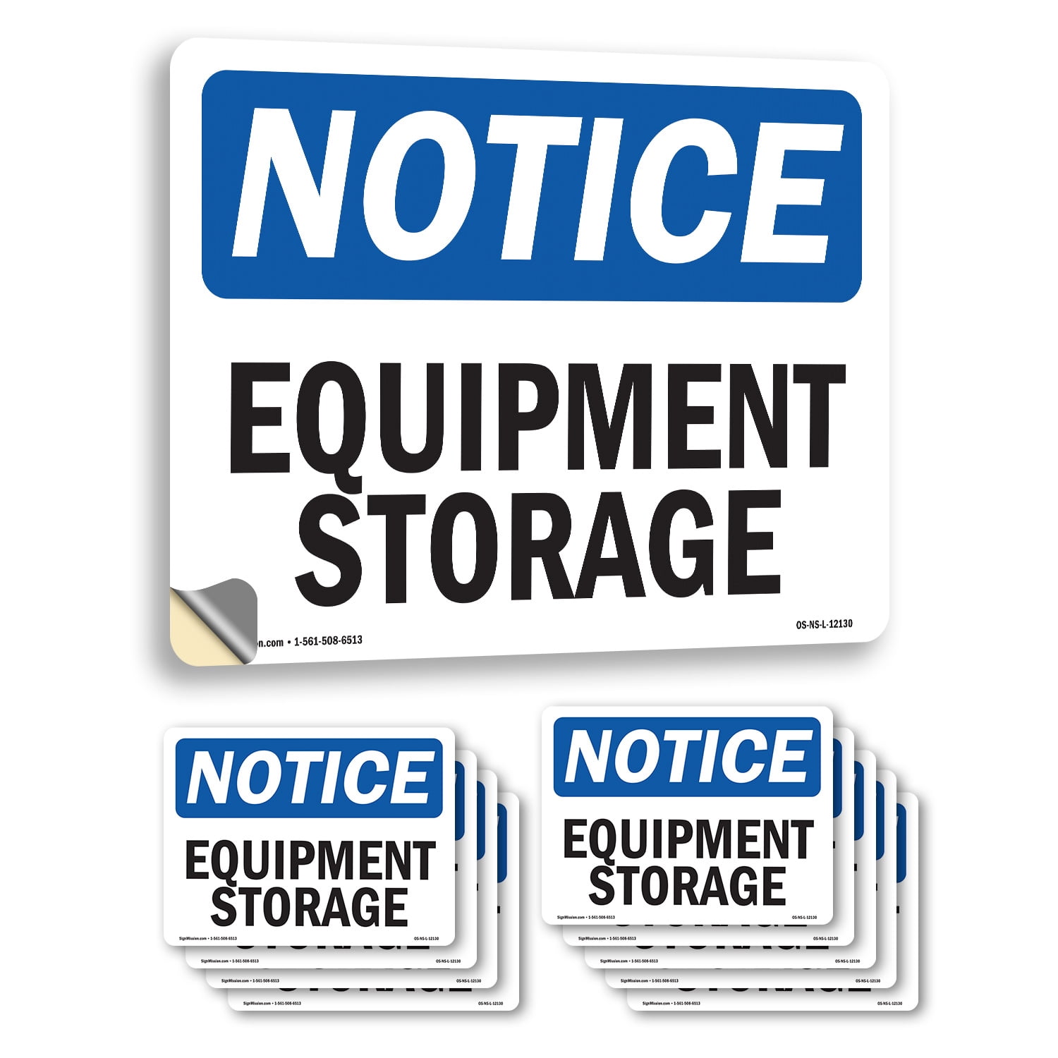 Equipment Storage OSHA Notice Vinyl Decal Label 10 Inch x 7 Inch - 10 ...