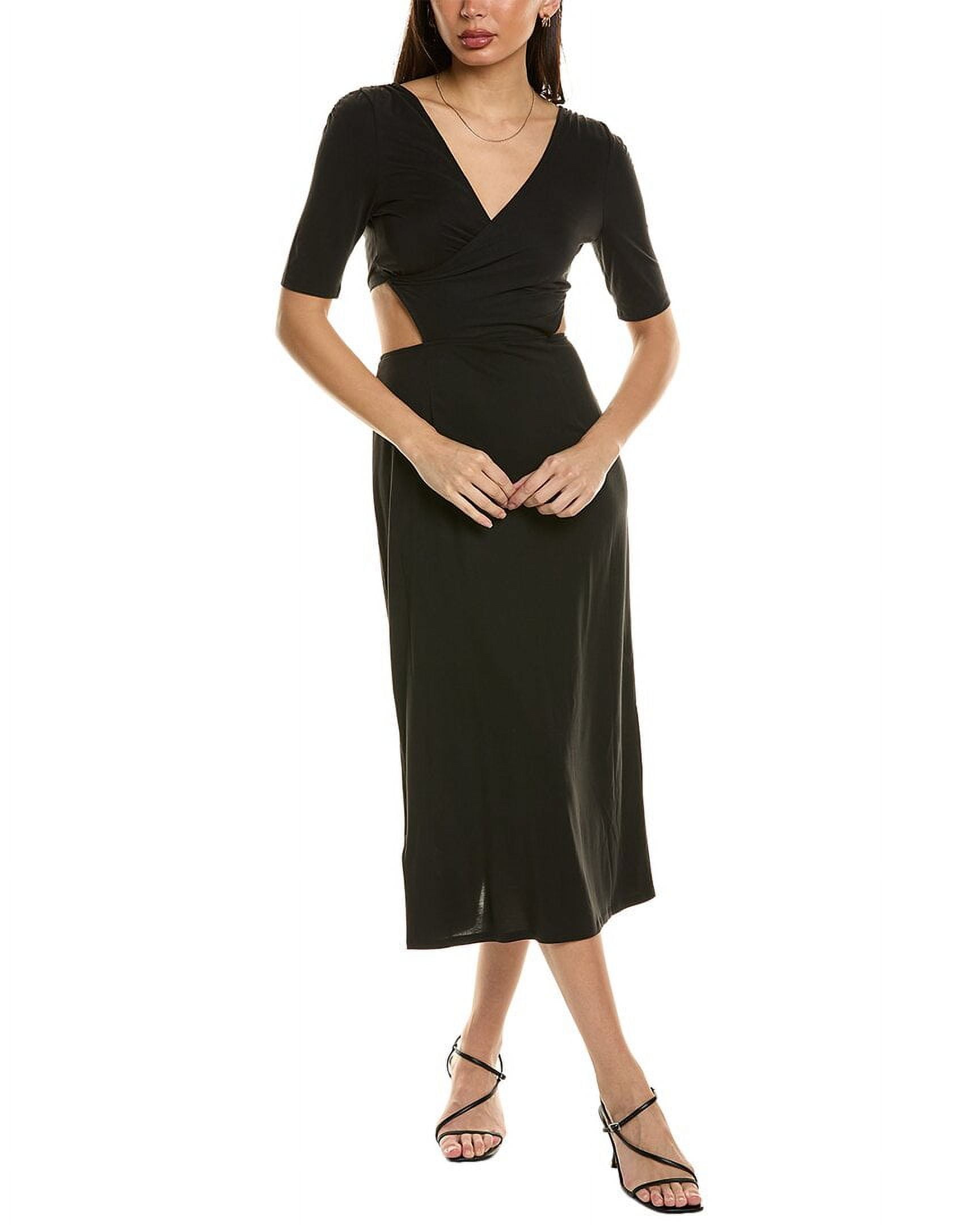 Equipment womens Genevieve Midi Dress, XS, Black - Walmart Business Supplies