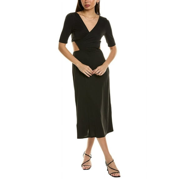 Equipment womens Genevieve Midi Dress, XXS, Black