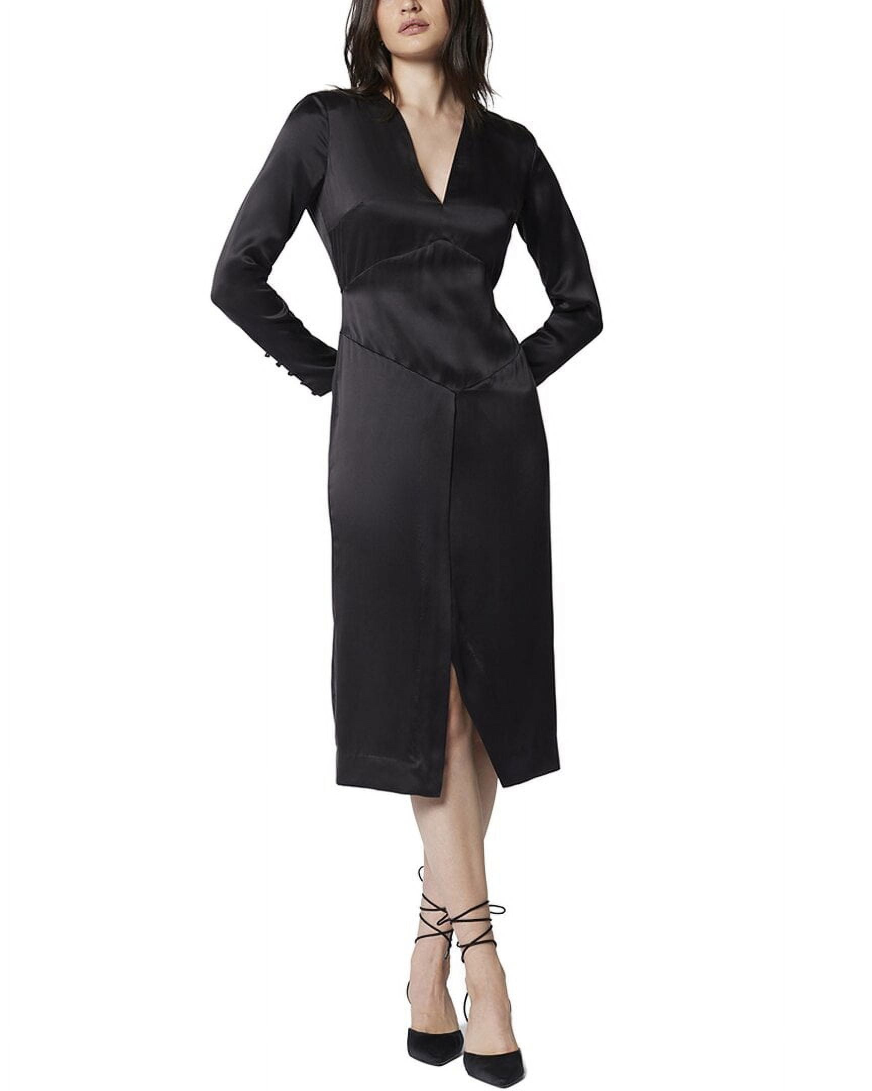 long sleeve black ruched midi dress Black Long Sleeve Ruched Midi Bodycon Dress – AX Paris