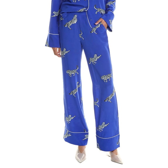 Equipment womens Silk Pant, m, Blue