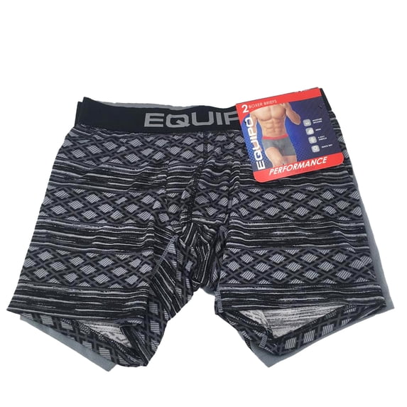 Equipo Mens 2 Pack Performance Boxer Brief Gray Size Small