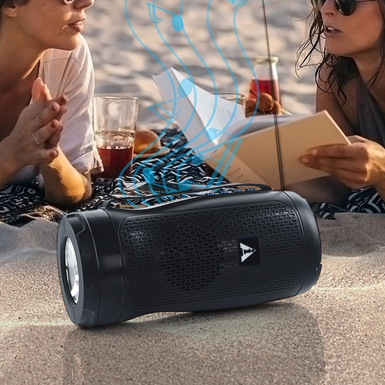 Equipped With A Radio To Receive FM Channels,Solar Flashlight, Wireless