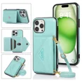 thumbnail image 1 of Equipped with a card holder, detachable with hanging rope, leather shockproof phone case, suitable for iPhone X/XS phone case, 1 of 5