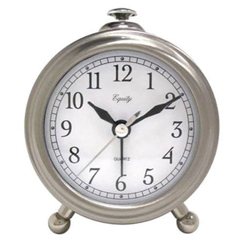 Equity 25655 Metal Quartz Alarm Clock