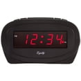 thumbnail image 1 of Equity Digital 0.60" Red LED Corded Electric Black Alarm Clock, 30228, 1 of 6