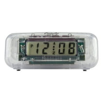 Equity 31008 Small Clear Battery-Operated LCD Bedside Alarm Clock