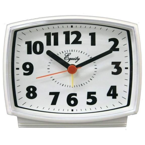 La Crosse Technology Electric Analog Alarm Clock 33100 - Snooze Function - White