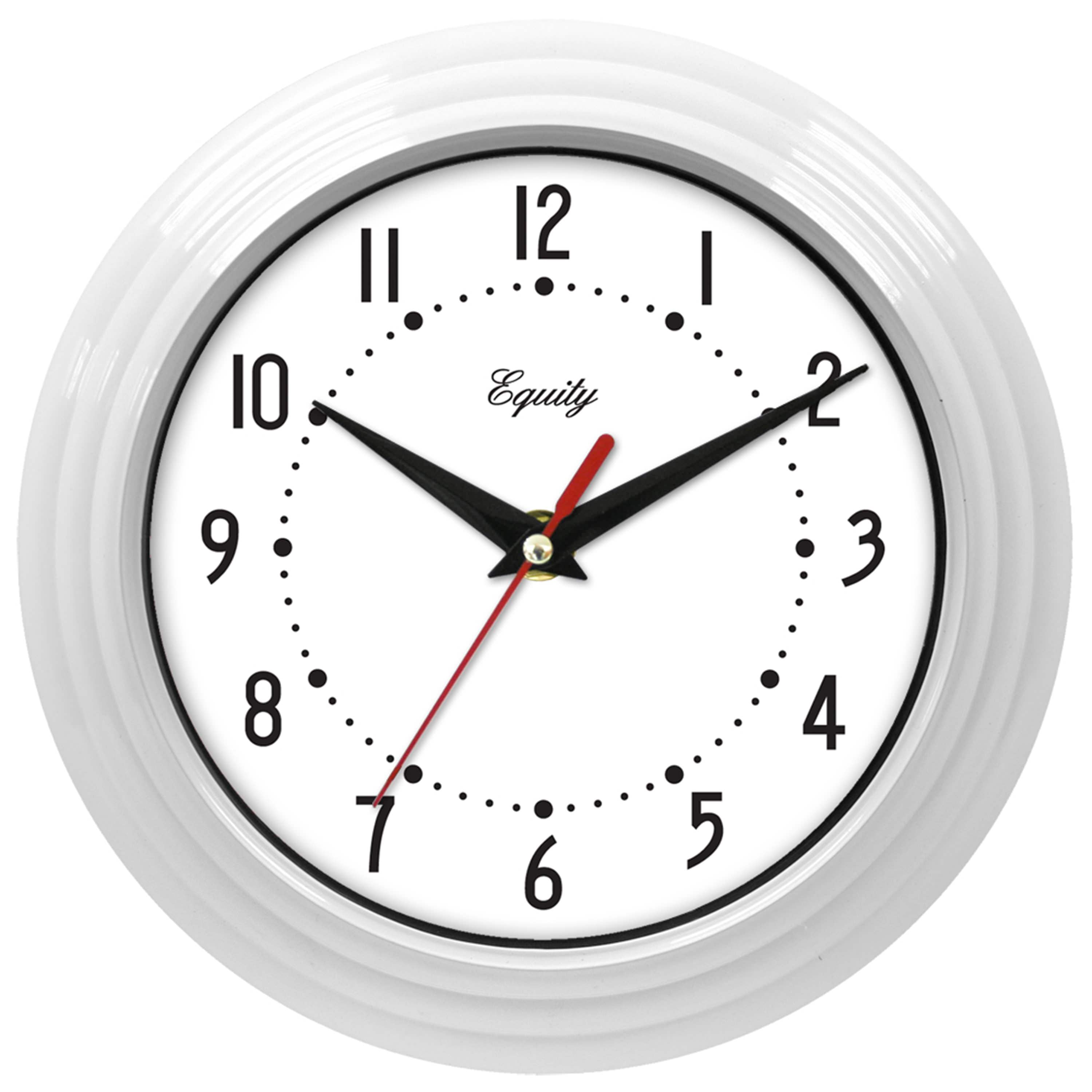 Dayclocks Carpe Diem Day-of-the-Week Wall Clock with Mahogany Wood Frame, Size: 9.5, Red