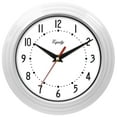 thumbnail image 1 of Equity 8 inch Traditional White Indoor Quartz Analog Clock, 25011, 1 of 4