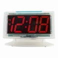 thumbnail image 1 of Equity Jumbo Clear 1.80-inch Red LED Electric Bedside Alarm Clock, 30040, 1 of 5