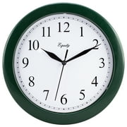 Equity by La Crosse 10" Round Traditional Green Indoor Quartz Analog Clock, 25205