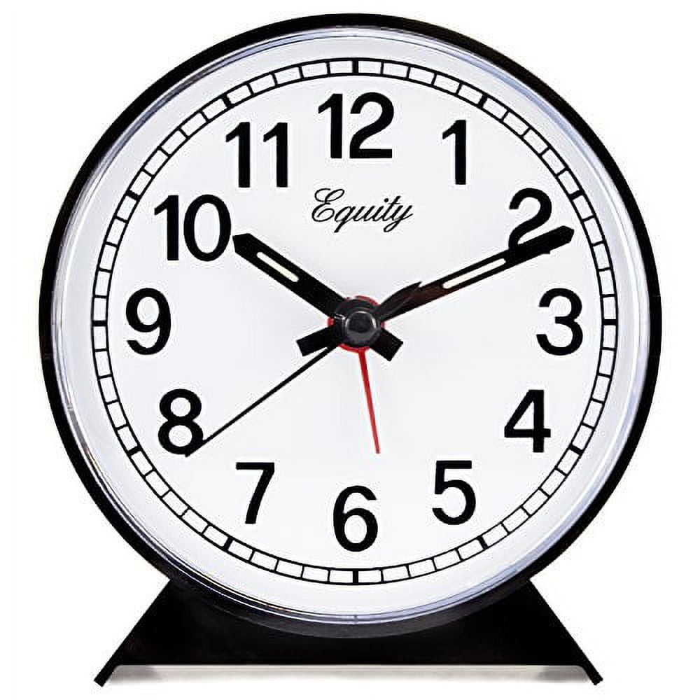 Equity by La Crosse 14075 Black Analog WindUp Alarm Clock