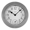 thumbnail image 1 of Equity by La Crosse 29007 8 Inch In/Out Thermometer Basics Silver Quartz Wall Clock, 1 of 5
