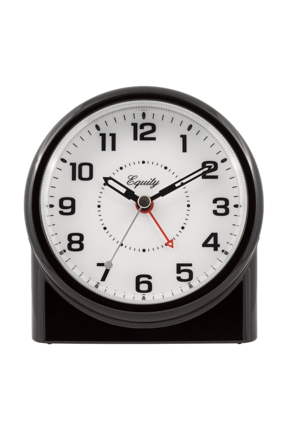 Silent Sweeping Analog Alarm Clock with Night Vision, 14080