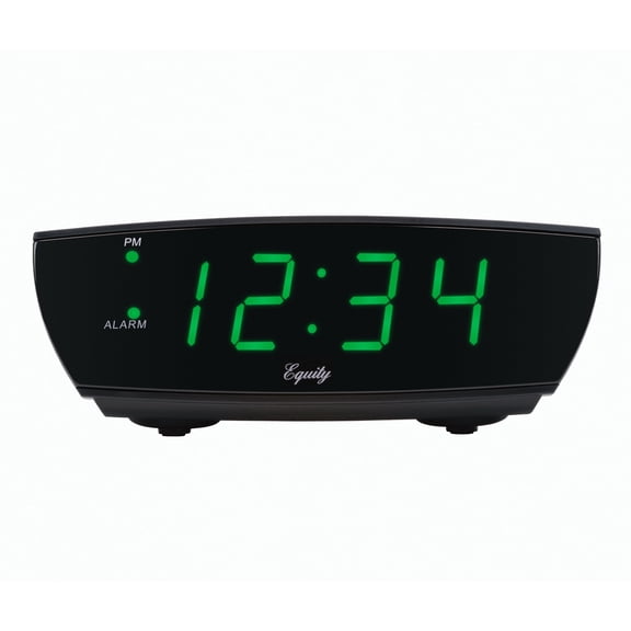 Equity By La Crosse Digital 0.9-inch Green LED Deep Sleep Alarm Clock, 75902