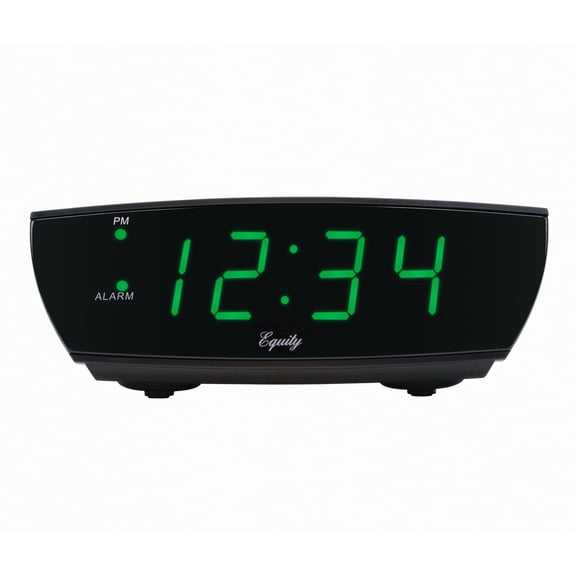 Equity Digital 0.9" Green LED Deep Sleep Alarm Clock, 75902