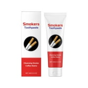 Equrtsy Smokers Toothpaste for and Stain Removal, Toothpaste for Smokers with Yellow Teeth and Cigarette Stains, Fresh Breath Without Odor 60g