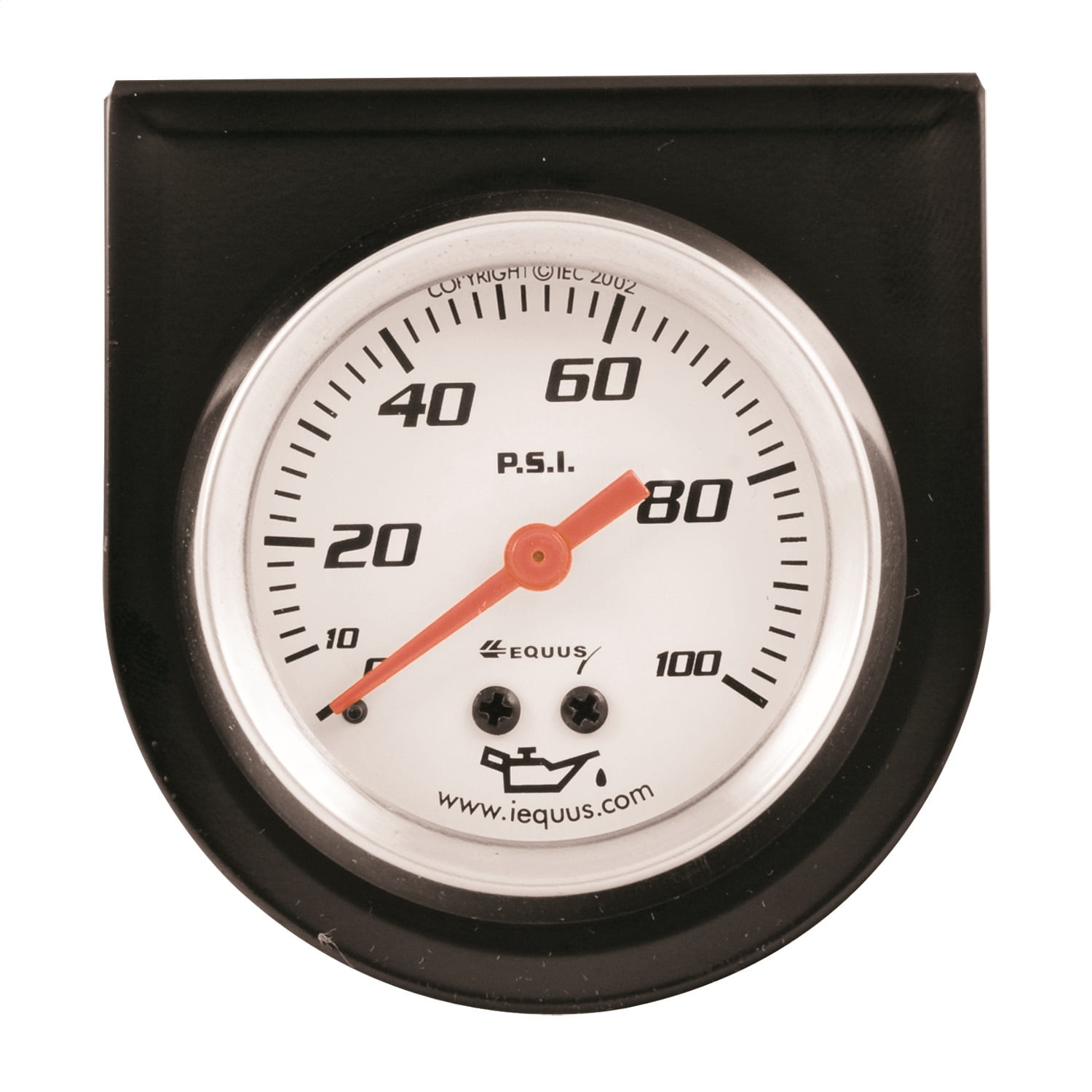 Equus 5244 5000 Series Oil Pressure Gauge; 2 in.; w/Black Panel