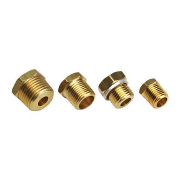 Equus Adapters Mech WTEMP, 4 pcs, 1/8" -27 NPTF to M14x1.5, M16x1.5, M18x1.5, 5/