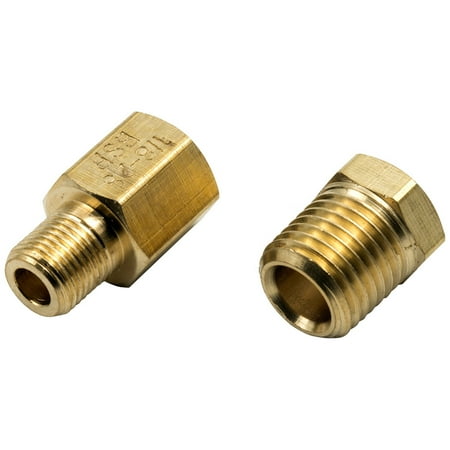 Equus Adapters, Oil Pressure, 1/8" -27 NPTF to 1/4" -18 NPT, 1/8" -28 BSP