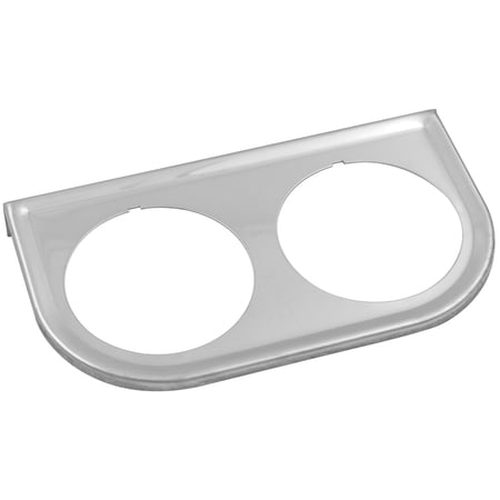 Equus Gauge Mount, Panel, Chrome, 2-1/16" Double