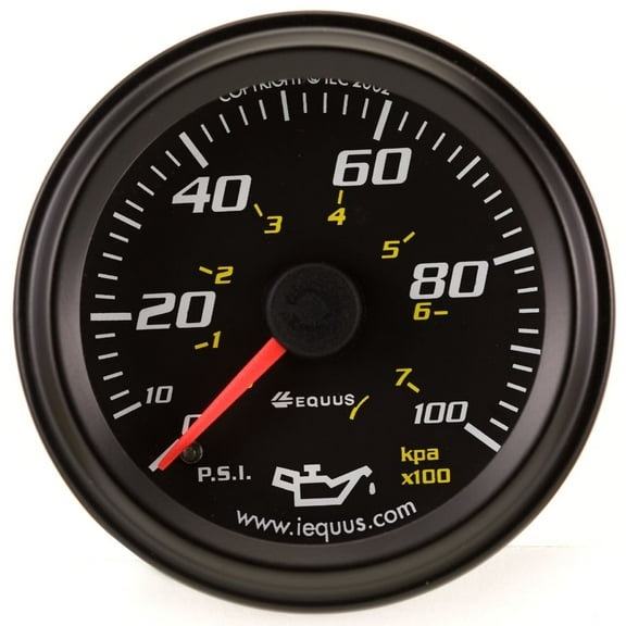 Equus Mechanical Oil Pressure Gauge Automotive Specialty Parts, Multicolor, 10 lb