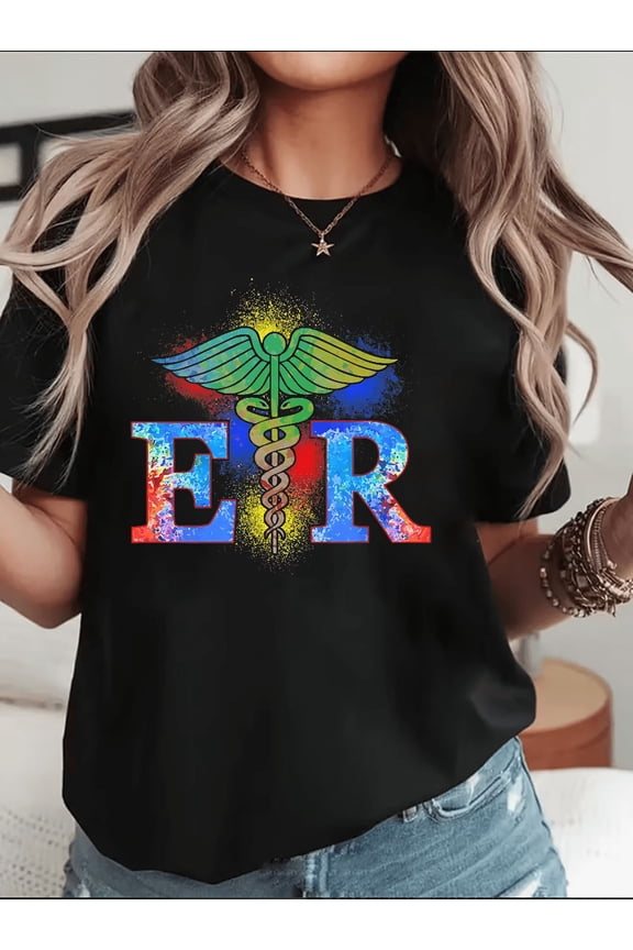Er Emergency Nurse Day Caring Medical Worker Illustration Gift Unisex T-Shirt V15919, up to Size 5XL