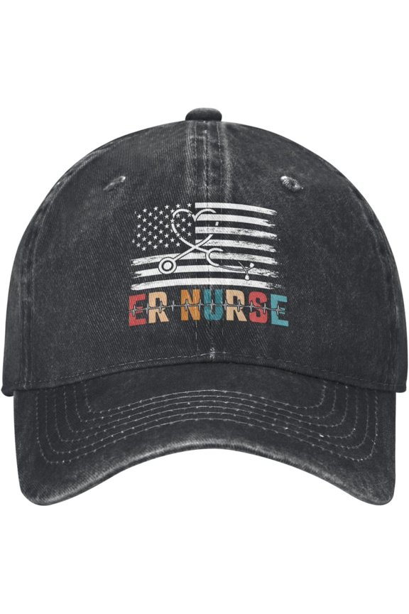 Er Nurse Baseball Cap for Men Women Hat Adjustable Vintage Cotton Dad Caps