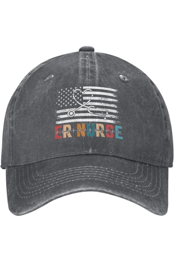 Er Nurse Baseball Cap for Men Women Hat Adjustable Vintage Cotton Dad Caps