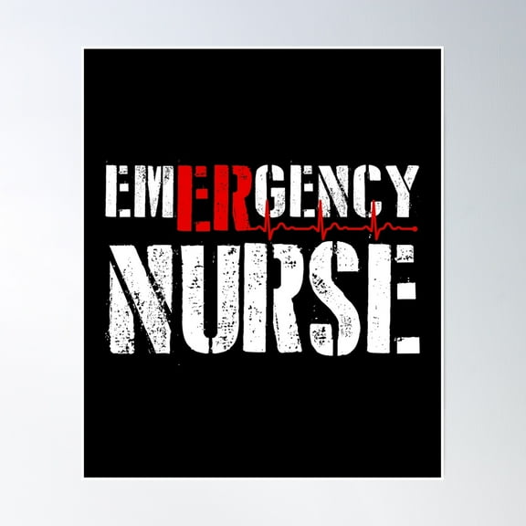 Er Nurse - Nursing Student Poster Wall Art, Modern Wall Decor, 8x12 UNFRAMED