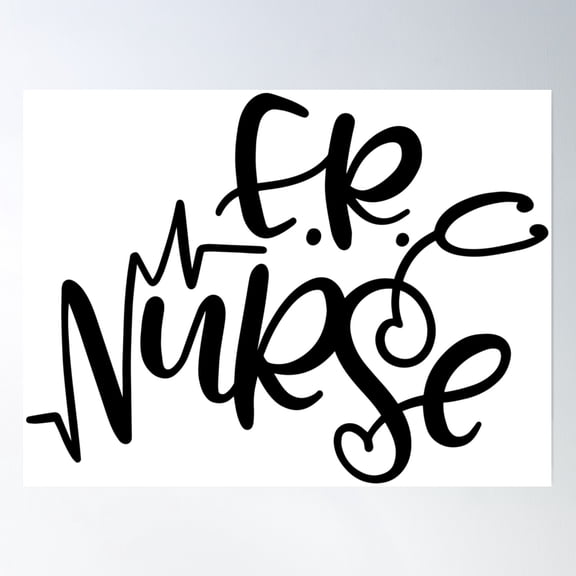 Er Nurse Poster Wall Art, Modern Wall Decor, 8x12 UNFRAMED