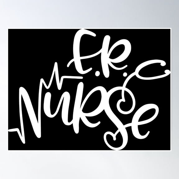 Er Nurse Poster Wall Art, Modern Wall Decor, 8x12 UNFRAMED