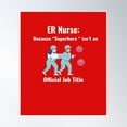 thumbnail image 1 of Er Nurse Superhero Poster Wall Art, Modern Wall Decor, 16x24 UNFRAMED, 1 of 3